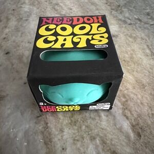 NeeDoh Cool Cats Squishy Stress Toy Blue Schylling Nee Doh